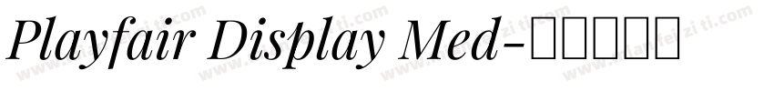 Playfair Display Med字体转换